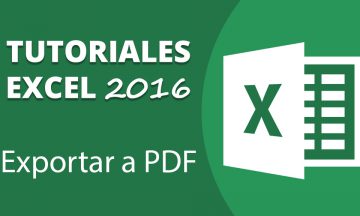 Exportar a PDF desde Excel 2016