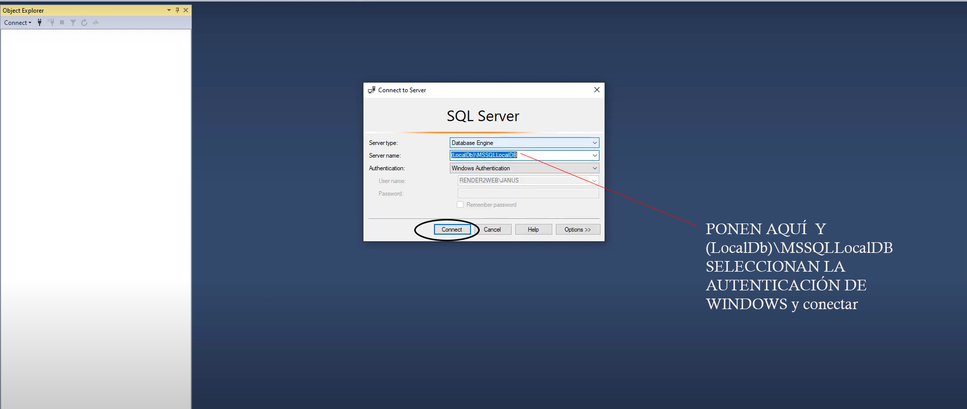 Cómo Trabajar con SQL Server Express LocalDB - render2web
