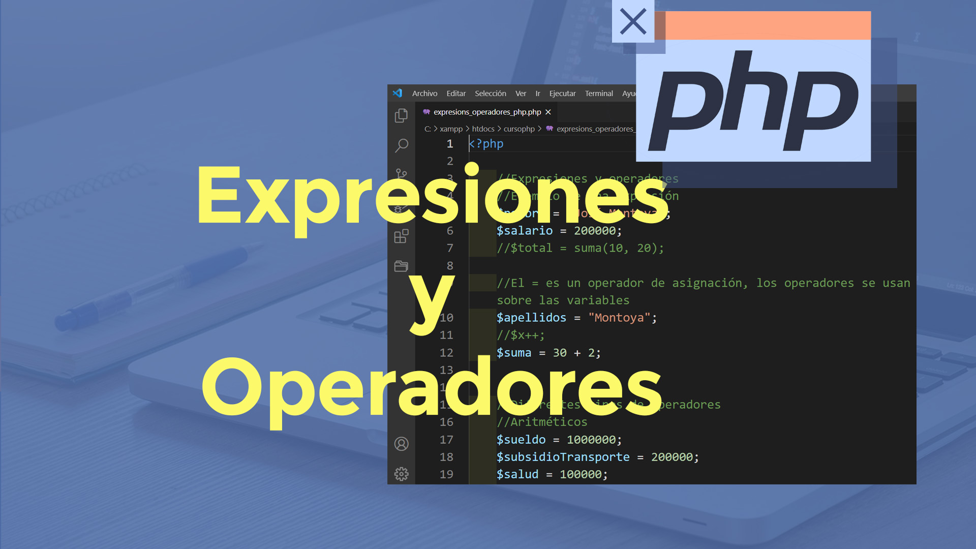 Expresiones y operadores en php