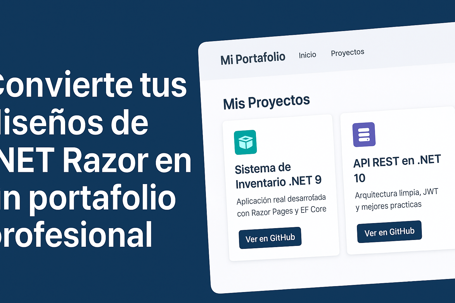 ⭐ Convierte tus diseños de .NET Razor en un portafolio profesional ...