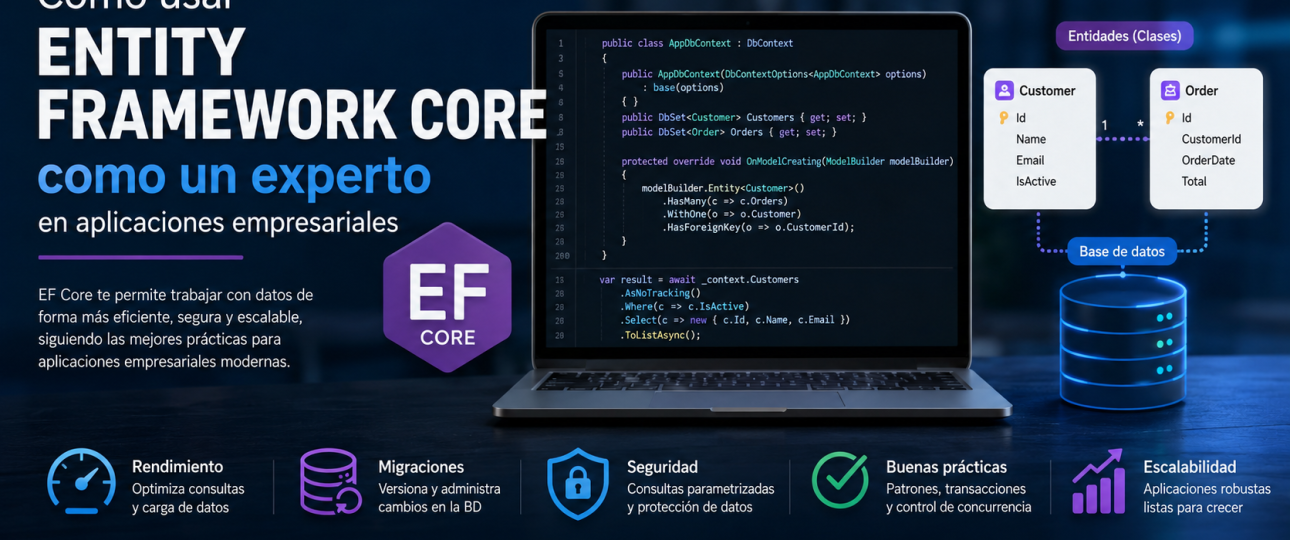 Cómo usar Entity Framework Core como un experto en aplicaciones empresariales