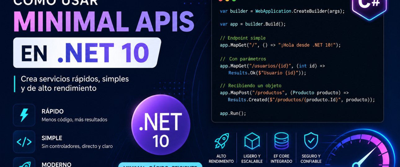 Cómo usar Minimal APIs en .NET 10 para crear servicios rápidos