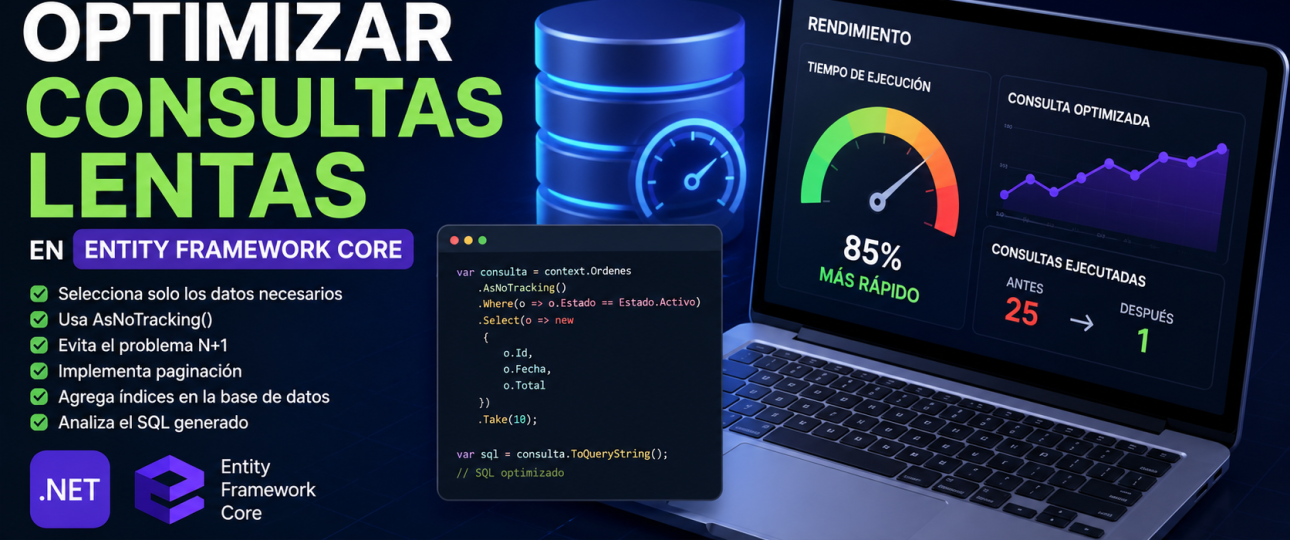 Cómo optimizar consultas lentas en Entity Framework Core