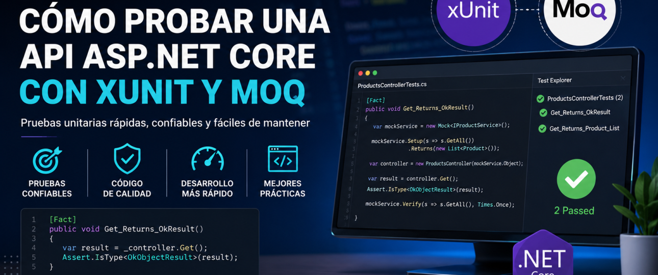 Cómo probar una API ASP.NET Core con xUnit y Moq, 3000 carcateres