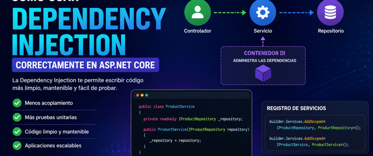 Cómo usar Dependency Injection correctamente en ASP.NET Core