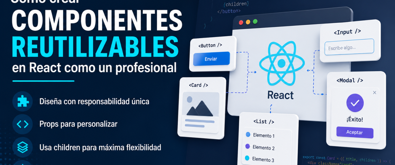 Cómo crear componentes reutilizables en React como un profesional