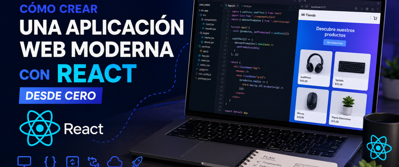Cómo crear una aplicación web moderna con React desde cero