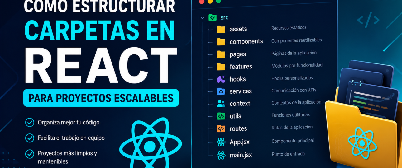 Cómo estructurar carpetas en React para proyectos escalables