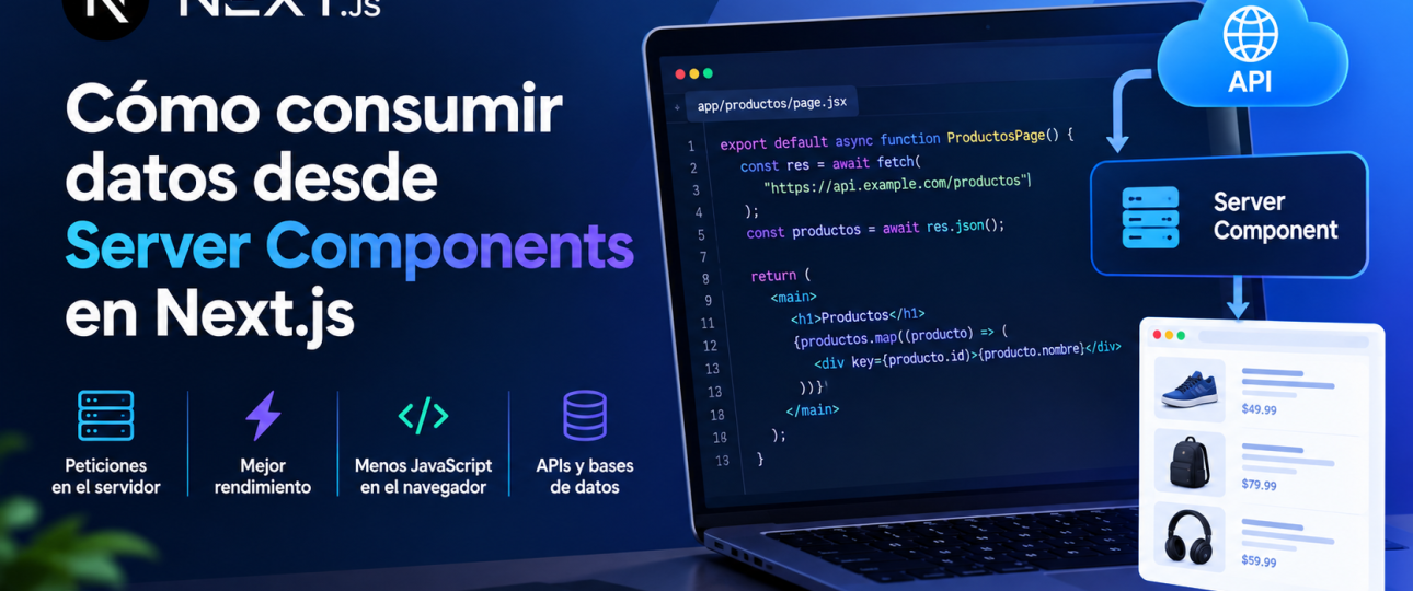 Cómo consumir datos desde Server Components en Next.js