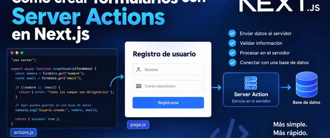 Cómo crear formularios con Server Actions en Next.js