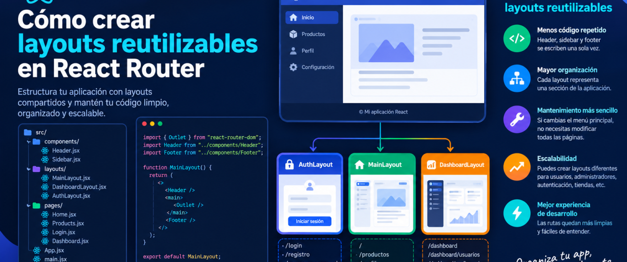 Cómo crear layouts reutilizables en React Router