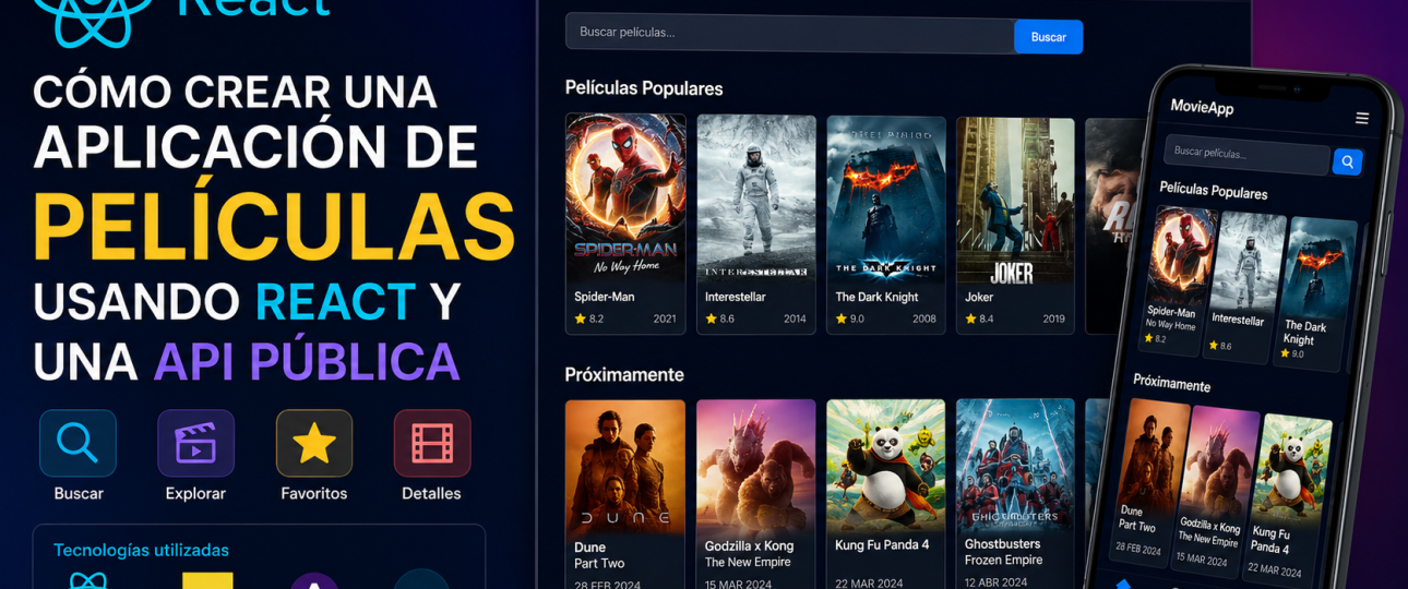 Cómo crear una aplicación de películas usando React y una API pública