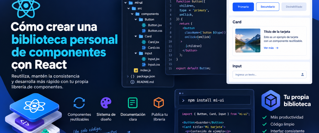 Cómo crear una biblioteca personal de componentes con React