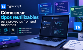 # Cómo crear tipos reutilizables para proyectos frontend modernos En los proyectos frontend modernos, especialmente con TypeScript, React y Next.js, crear tipos reutilizables permite organizar mejor el código, reducir errores y mantener una estructura más fácil de ampliar. En lugar de definir los mismos tipos en diferentes archivos, podemos centralizarlos y utilizarlos en componentes, formularios y respuestas de API. ## 1. ¿Qué son los tipos reutilizables? Son definiciones que describen la estructura de los datos que utiliza una aplicación. Por ejemplo, si trabajamos con usuarios, podemos definir un tipo que especifique su nombre, correo electrónico e identificador. ```typescript export type Usuario = { id: number; nombre: string; email: string; }; ``` Este tipo puede utilizarse en cualquier parte del proyecto sin repetir su estructura. ## 2. Organizar los tipos en el proyecto Una buena práctica consiste en crear una carpeta llamada `types` dentro de `src`. Allí podemos guardar las definiciones compartidas. ```text src/ ├── components/ ├── app/ └── types/ ├── usuario.ts └── producto.ts ``` Por ejemplo, en `producto.ts` definimos: ```typescript export type Producto = { id: number; nombre: string; precio: number; disponible: boolean; }; ``` Gracias a `export`, otros archivos pueden importar estos tipos y utilizarlos directamente. ## 3. Reutilizar tipos en componentes de React Los tipos también permiten definir las propiedades o *props* que recibe un componente. ```tsx import type { Usuario } from "../types/usuario"; type TarjetaUsuarioProps = { usuario: Usuario; }; export function TarjetaUsuario({ usuario }: TarjetaUsuarioProps) { return ( {usuario.nombre} {usuario.email} ); } ``` Ahora, cualquier componente que utilice `TarjetaUsuario` deberá proporcionar un objeto compatible con el tipo `Usuario`. TypeScript detectará errores de estructura durante el desarrollo. ## 4. Utilizar tipos genéricos Los genéricos permiten crear estructuras reutilizables para diferentes tipos de datos. Son especialmente útiles cuando una API devuelve usuarios, productos u otros recursos. ```typescript export type RespuestaAPI = { datos: T; correcto: boolean; mensaje?: string; }; ``` Podemos utilizarla de esta manera: ```typescript import type { Usuario } from "./usuario"; import type { RespuestaAPI } from "./respuesta"; const respuesta: RespuestaAPI = { datos: [], correcto: true }; ``` El símbolo `T` representa un tipo que se especifica cuando utilizamos la estructura. ## 5. Diferencias entre type e interface TypeScript ofrece `type` e `interface` para describir estructuras. Ambos permiten definir objetos, aunque tienen diferencias: `interface` admite declaraciones ampliables y `type` también permite crear uniones y alias para otros tipos. ```typescript type Estado = "cargando" | "completado" | "error"; ``` Esta definición restringe los valores permitidos y evita estados escritos incorrectamente. ## Conclusión Crear tipos reutilizables mejora la consistencia, legibilidad y mantenimiento de los proyectos frontend. Centralizar las definiciones, tipar las propiedades de los componentes y aprovechar los genéricos permite construir aplicaciones con React y Next.js más organizadas y escalables. La clave es reutilizar los tipos cuando representan estructuras compartidas, sin crear abstracciones innecesarias. Así, TypeScript se convierte en una herramienta fundamental para desarrollar software moderno con mayor seguridad y claridad.